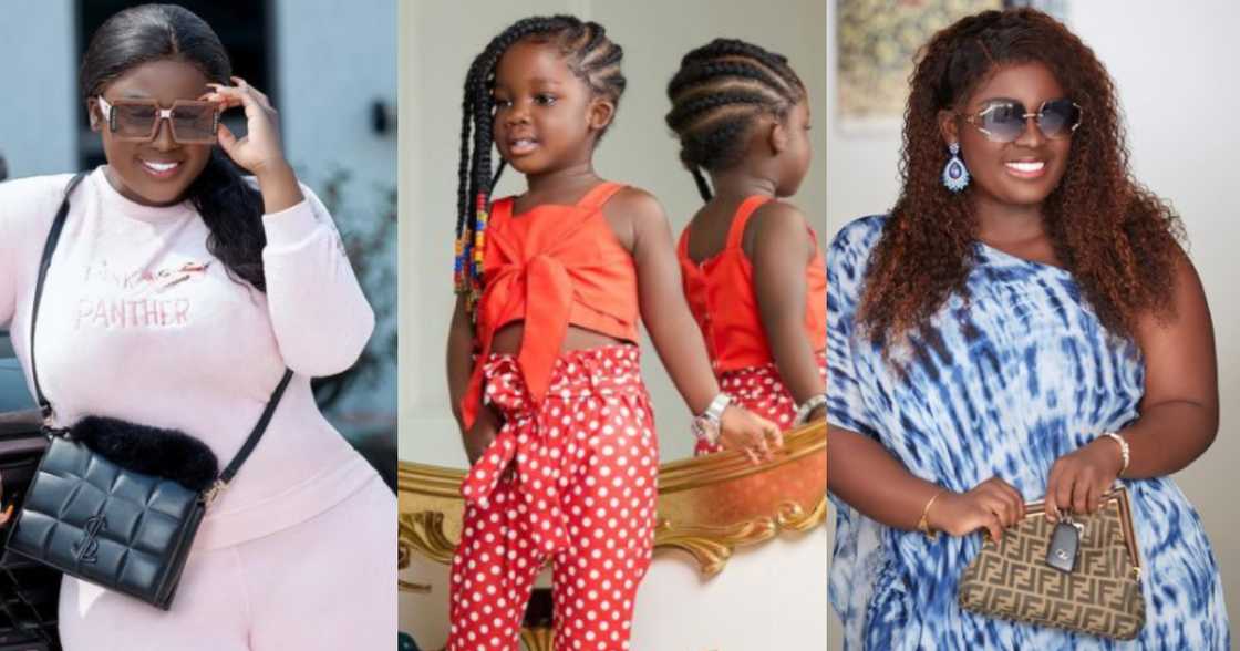 Tracey Boakye’s Daughter Akua Nhyira Grows tall at age 1; Turns Fashionista in Latest Photo Tracey Boakye’s Daughter Akua Nhyira Grows tall at age 1; Turns Fashionista in Latest Photo