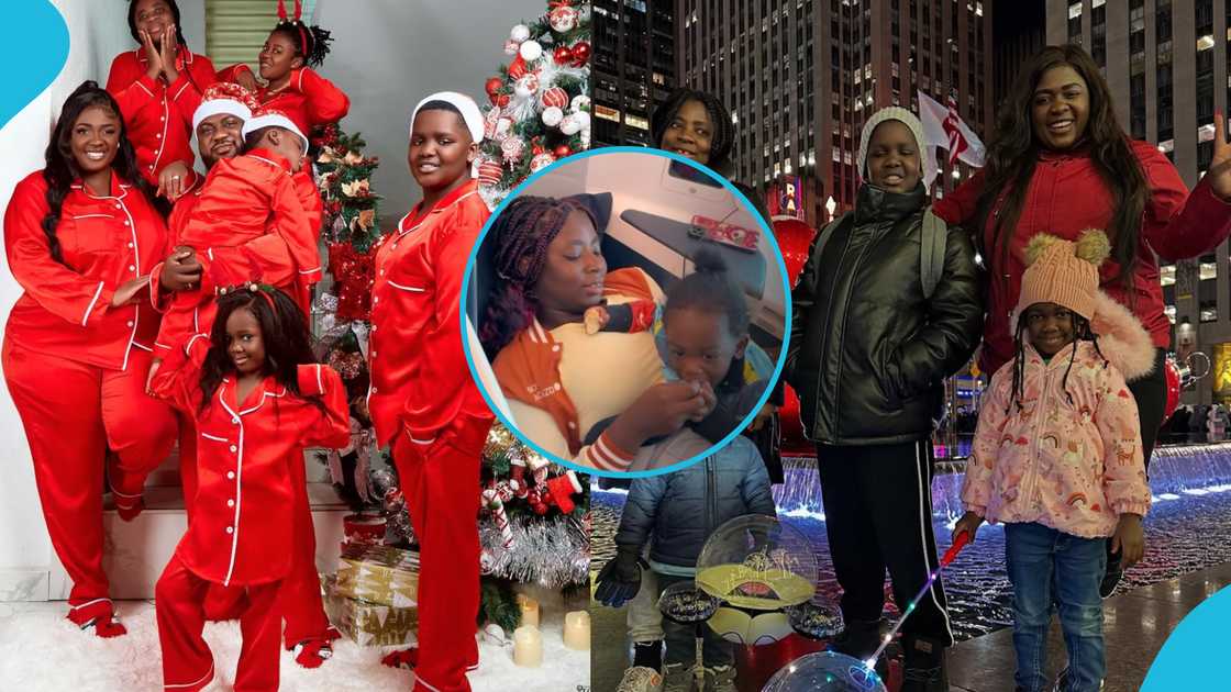 Tracey Boakye, Frank Badu-Ntiamoah, Christmas Photoshoot, First-Class Passengers, Family Vacation