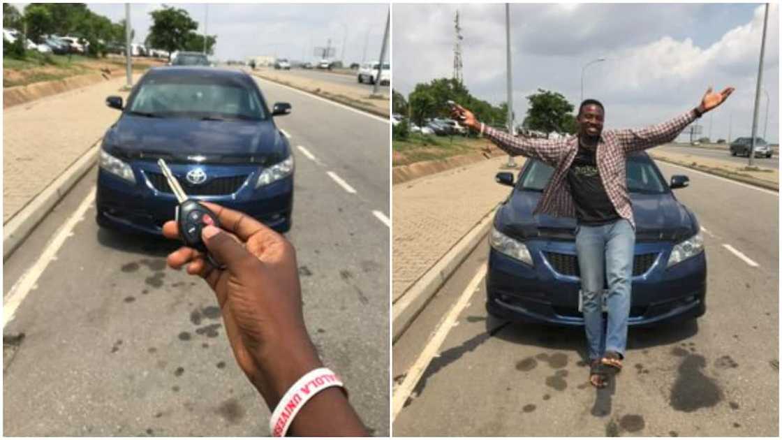 Never give up on God - Young Nigerian man who said he would buy a car in faith finally gets it Never give up on God - Young Nigerian man who said he would buy a car in faith finally gets it