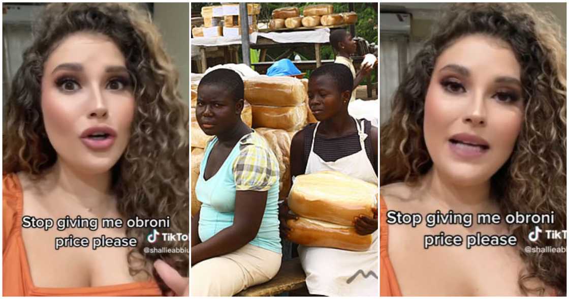 A white lady and bread sellers A white lady and bread sellers