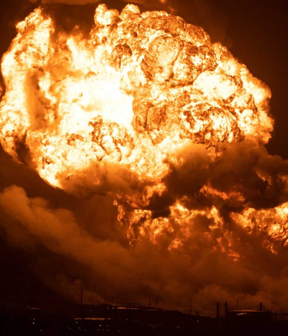 Three fuel tanks at the depot have collapsed Three fuel tanks at the depot have collapsed