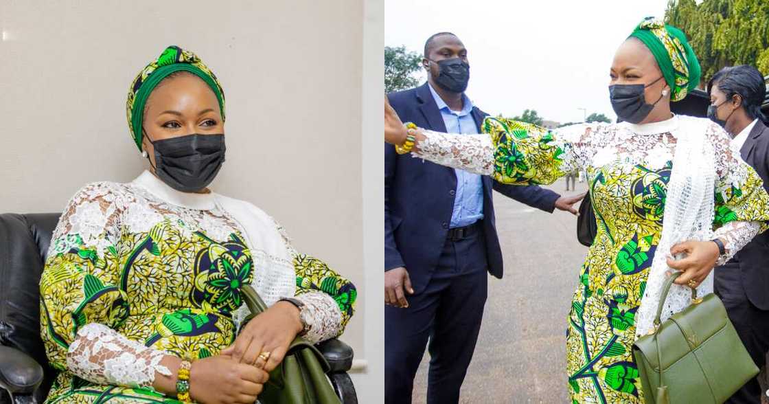 Samira Bawumia stuns in Yellow and Green Attire in Beautiful Photos