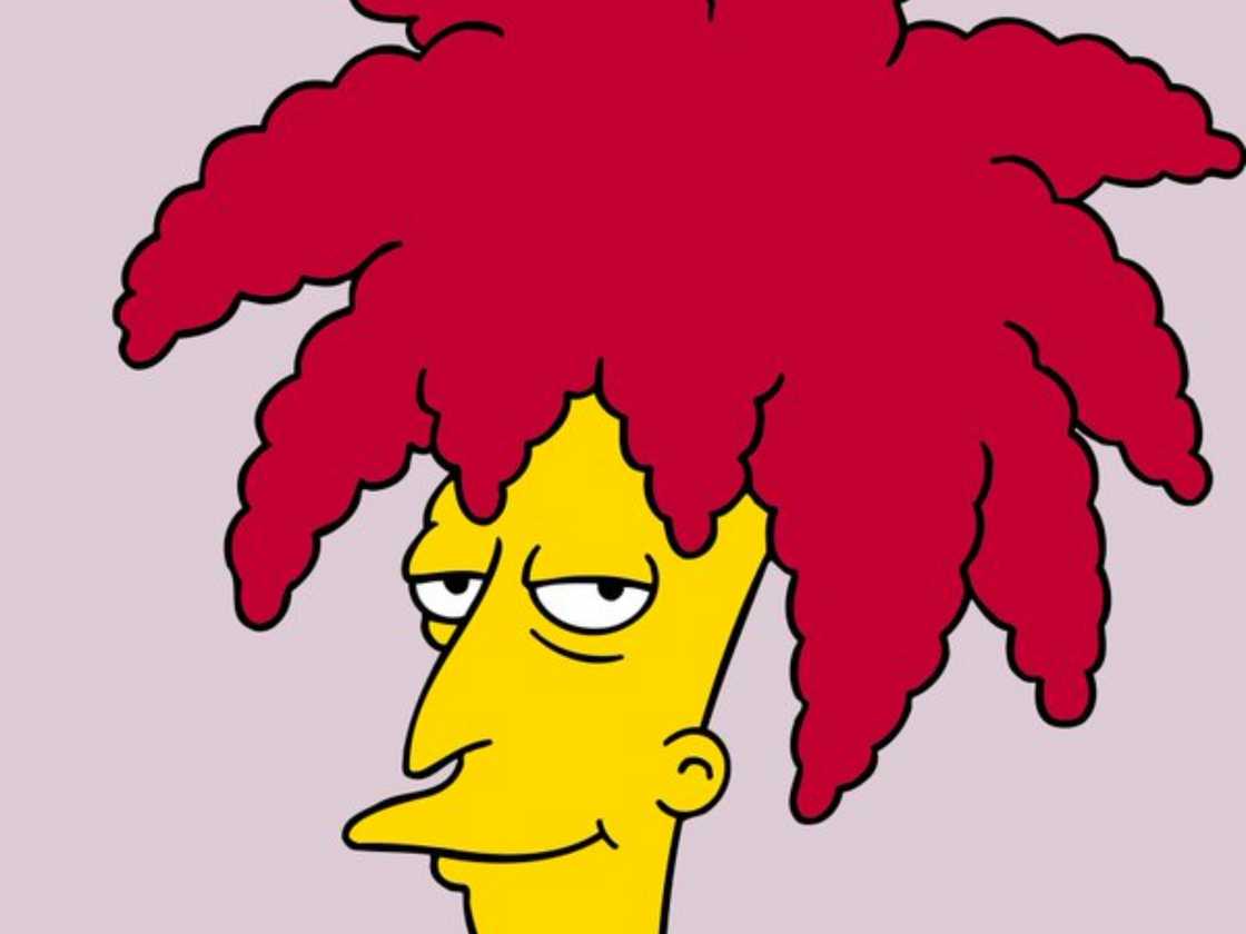 Sideshow Bob's head with red hair