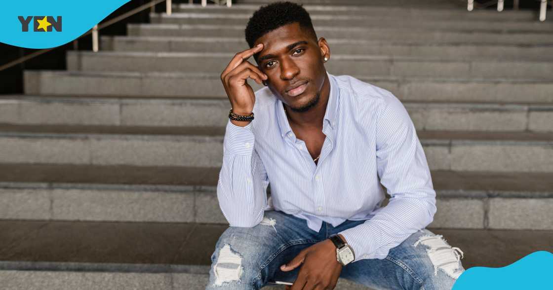 Young man suffers heartbreak. Young man suffers heartbreak.