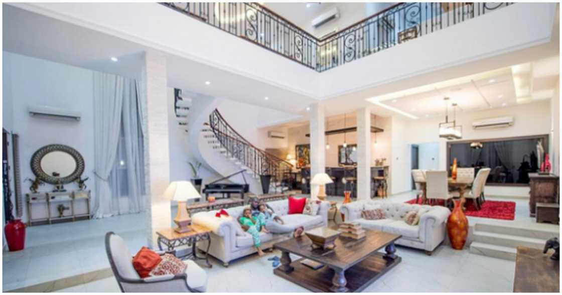 The interior of the P-Square mansion at Banana Island The interior of the P-Square mansion at Banana Island