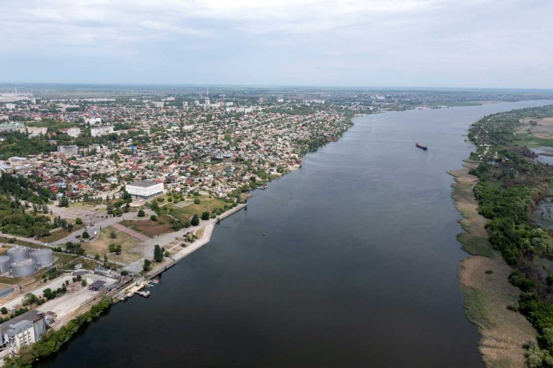An aerial view of the city of Kherson in May An aerial view of the city of Kherson in May