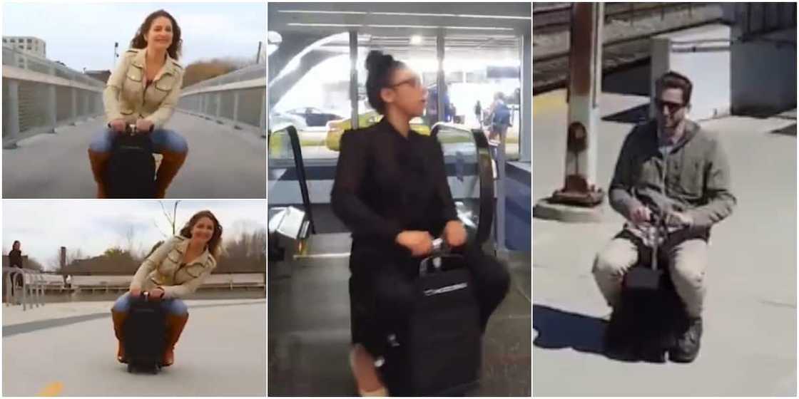 This is fun: Reactions as Video Shows People Riding Suitcases Instead of Carrying them, Each Costs N612k This is fun: Reactions as Video Shows People Riding Suitcases Instead of Carrying them, Each Costs N612k
