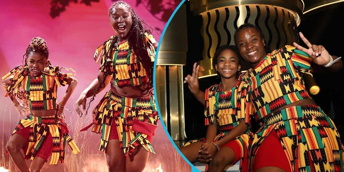 Afronita and Abigail dancing at on the BGT stage Afronita and Abigail dancing at on the BGT stage