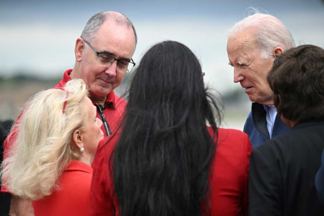 US President Joe Biden with United Auto Workers (UAW) President, Shawn Fain in September 2023 ahead of Biden's visit to UAW picket line