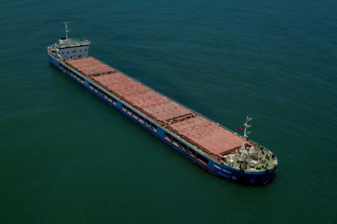 Kyiv alleges that the 7,000-tonne vessel was carrying grain Russia has stolen from occupied lands in Ukraine Kyiv alleges that the 7,000-tonne vessel was carrying grain Russia has stolen from occupied lands in Ukraine