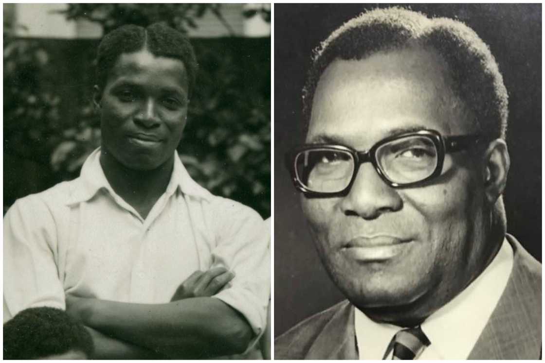 Samuel Azu Crabbe (L) in a white shirt, and him in a stripped tie (R) Samuel Azu Crabbe (L) in a white shirt, and him in a stripped tie (R)