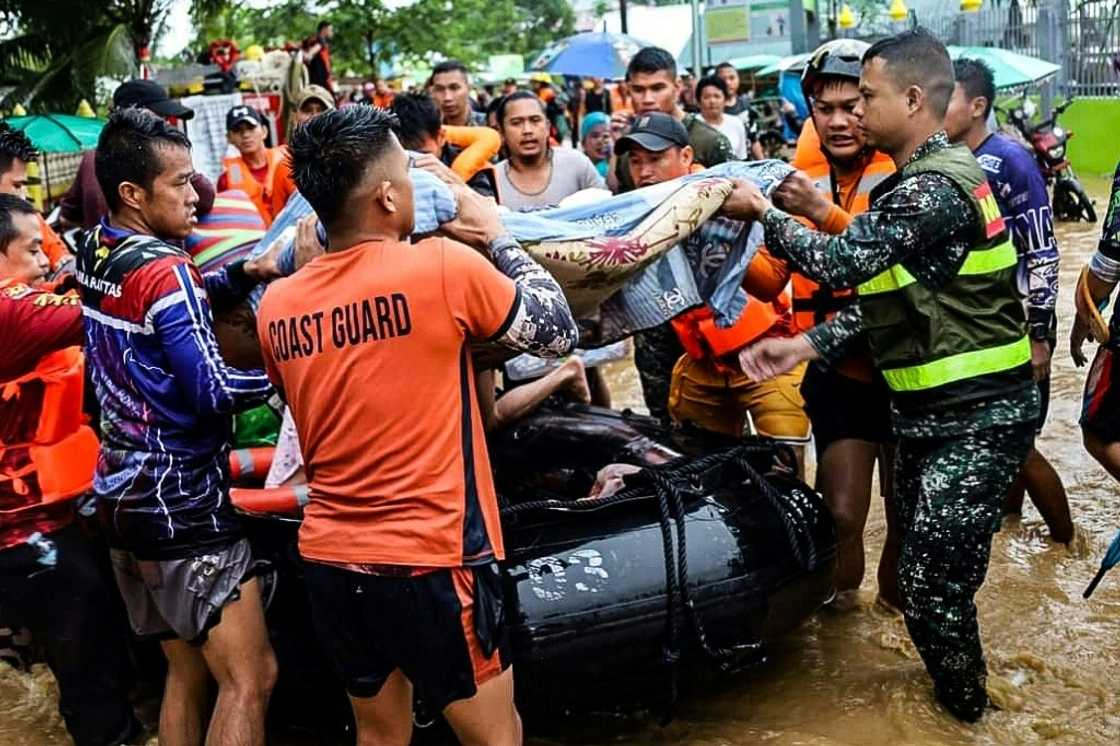 In the Bangsamoro region on the southern Philippine island of Mindanao, flash floods and landslides destroyed villages