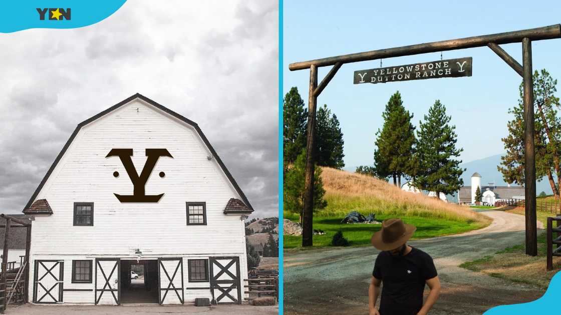 The Yellowstone Ranch filming set in Darby, Montana.
