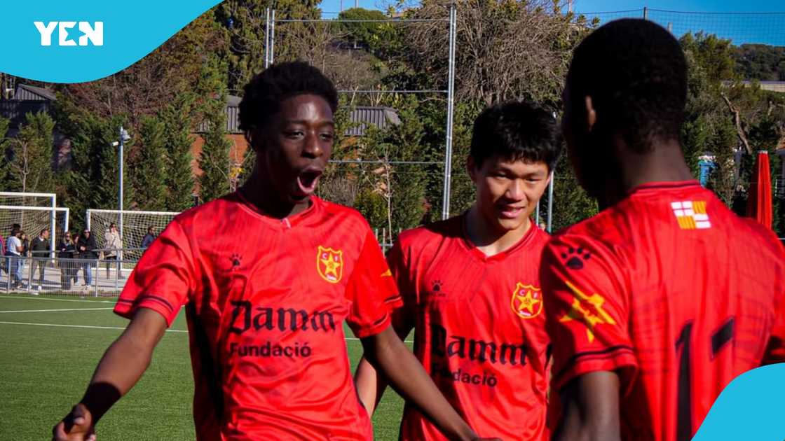 Clifford Kusi-Gyamfuaa, Clifford Nana, Real Madrid, La Masia, teenage talent, youth development, CF Damm, Barcelona academy. Clifford Kusi-Gyamfuaa, Clifford Nana, Real Madrid, La Masia, teenage talent, youth development, CF Damm, Barcelona academy.