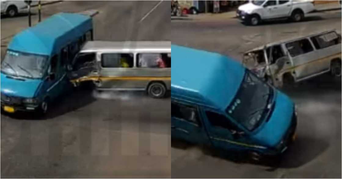 Video of live accident captured on camera as injured passengers crawl out from crashed vehicles