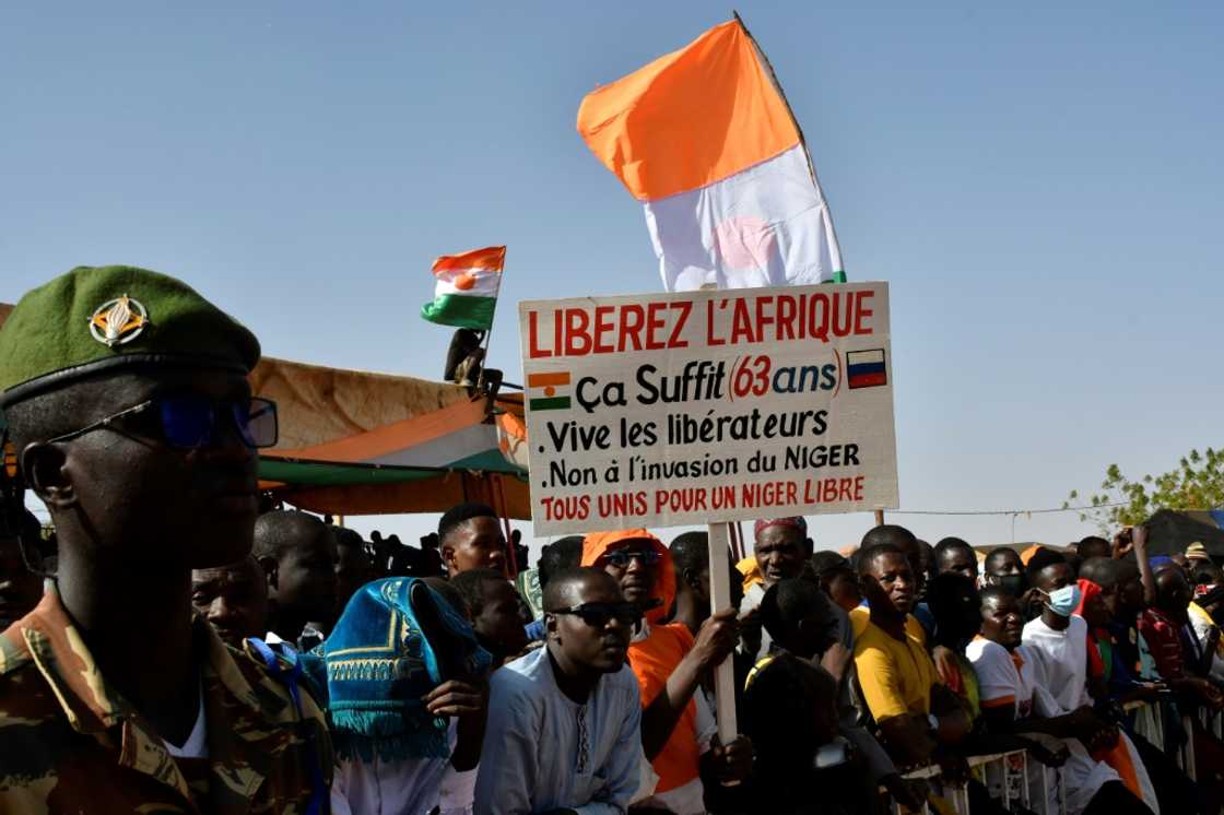 Niger citizens celebrated the departure of French troops in 2023 Niger citizens celebrated the departure of French troops in 2023