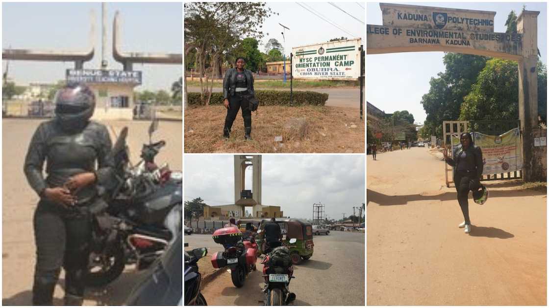 Nigerian lady rides bike from Lagos to Kaduna, Uyo, Minna, Ilorin in 7 days, sets new self record