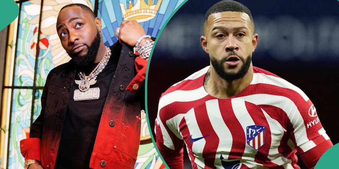 Davido sends message to Memphis Depay.