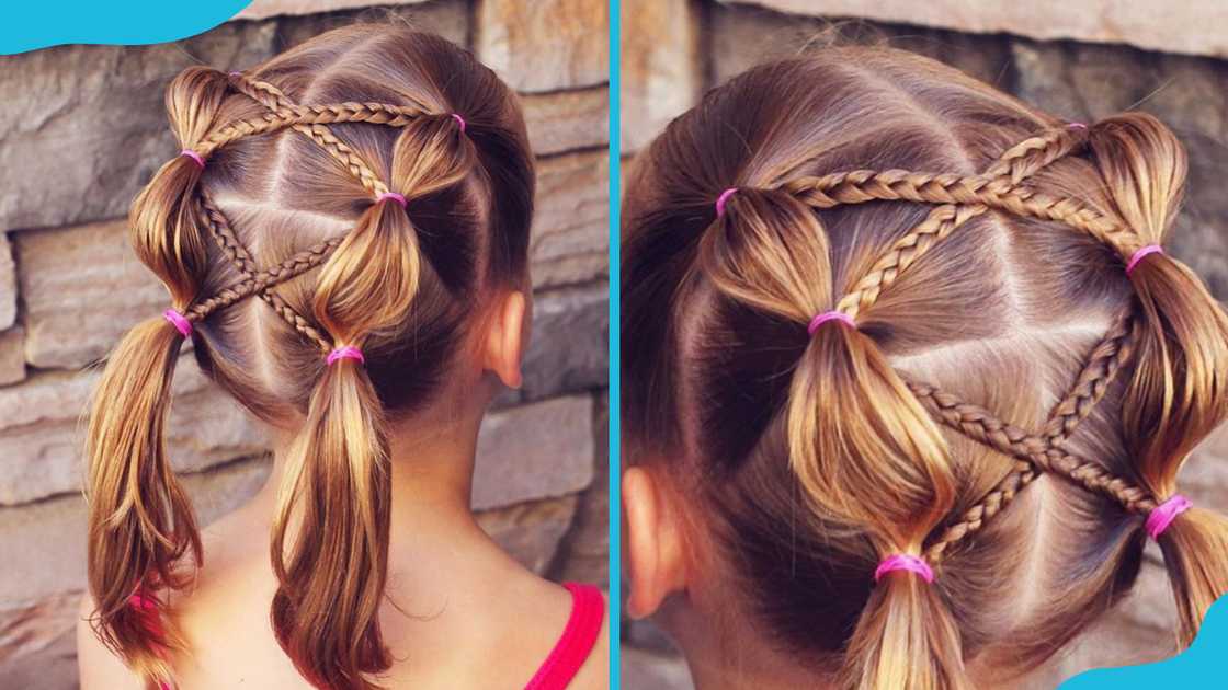 Crisscross bubble braids Crisscross bubble braids