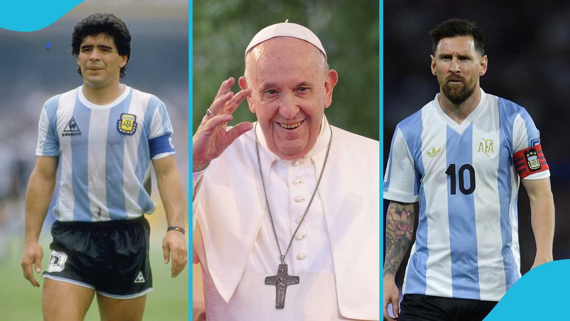 Pope Francis preferred Pelé as his football GOAT ahead of Diego Maradona and Lionel Messi. Pope Francis preferred Pelé as his football GOAT ahead of Diego Maradona and Lionel Messi.