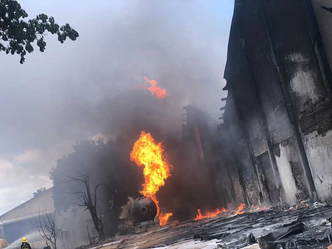 Gas explosion at Kumasi Shoe Factory happened around 11am Friday