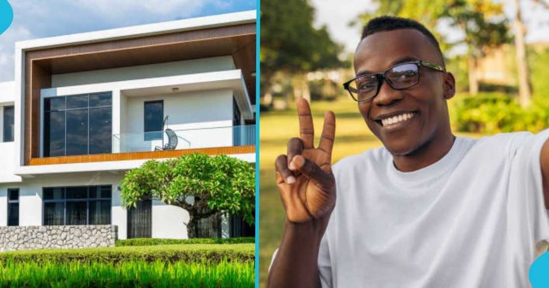 Ghanaian man, returns home, built a huge mansion, abroad, real estate