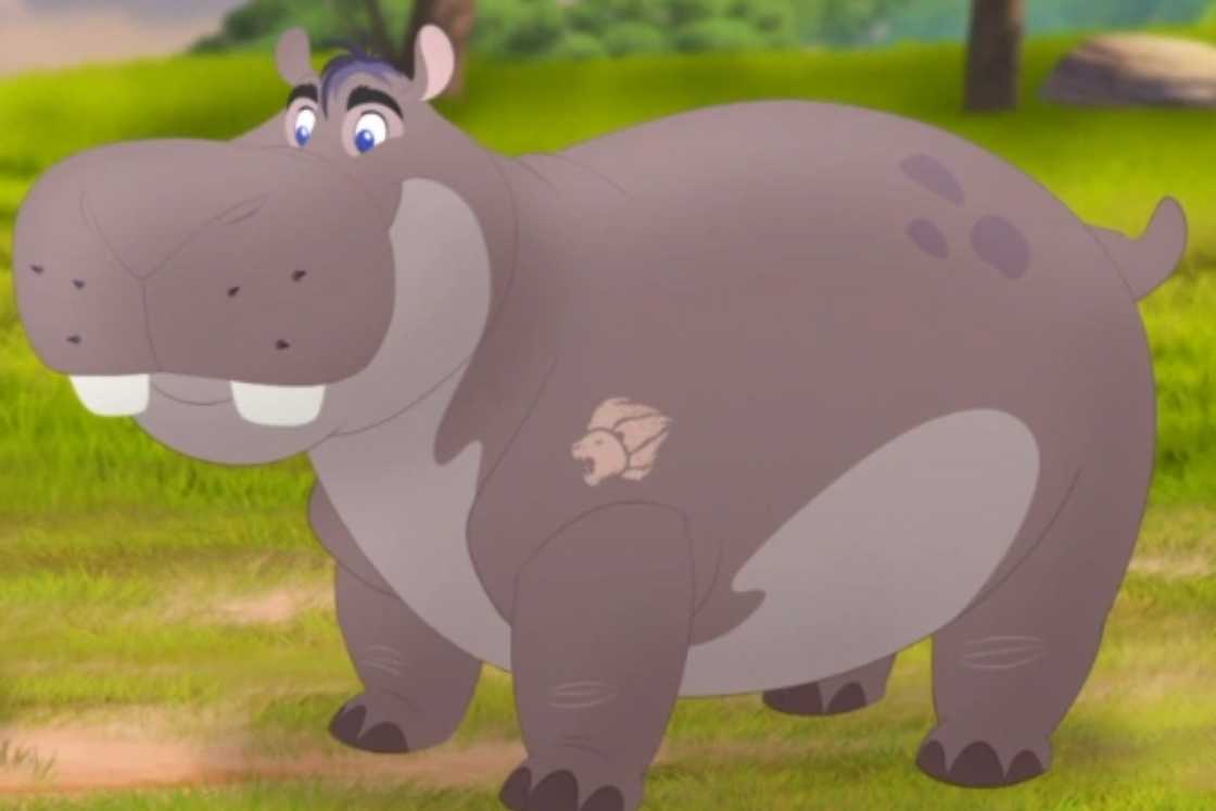 Beshte stands against a grassy plain background Beshte stands against a grassy plain background