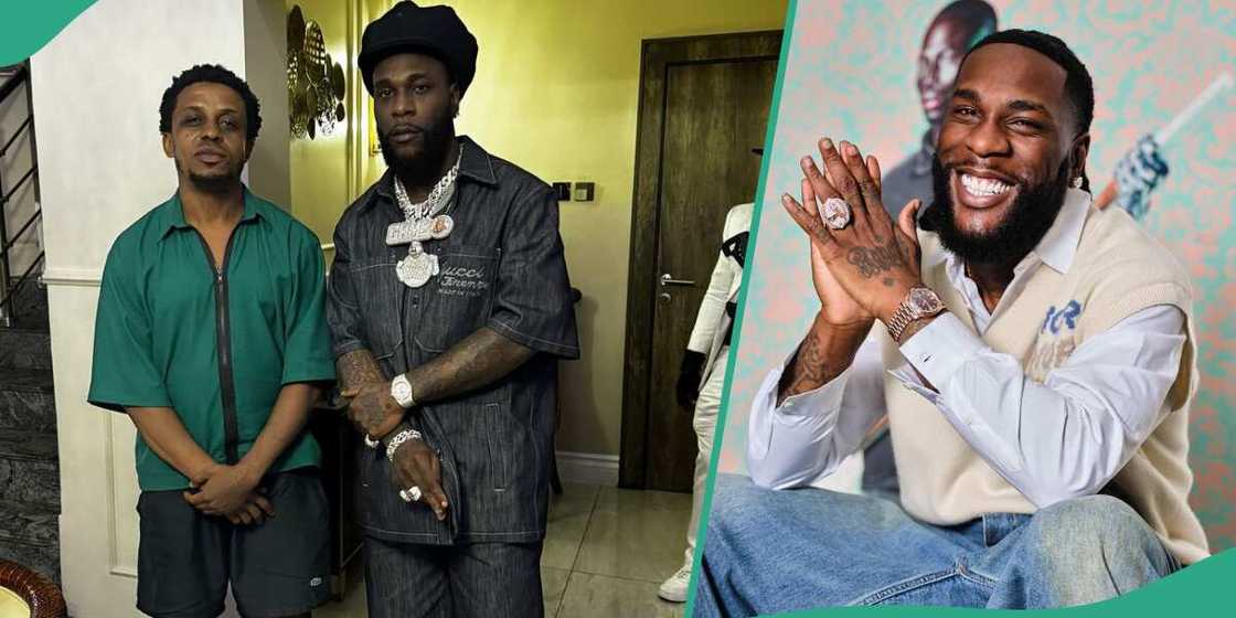 Burna Boy visits childhood friend.