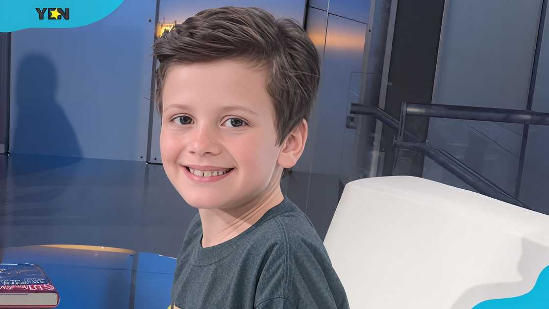 Gunner poses for a photo on Fox & Friends Gunner poses for a photo on Fox & Friends