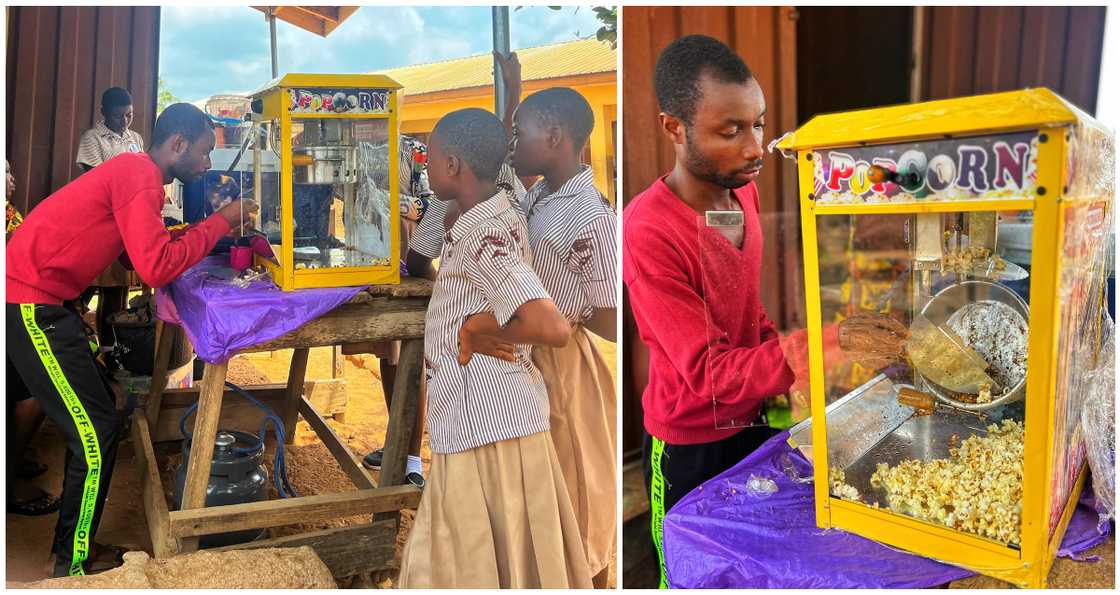 Young university graduate becomes popcorn seller after staying home for years without a job Young university graduate becomes popcorn seller after staying home for years without a job