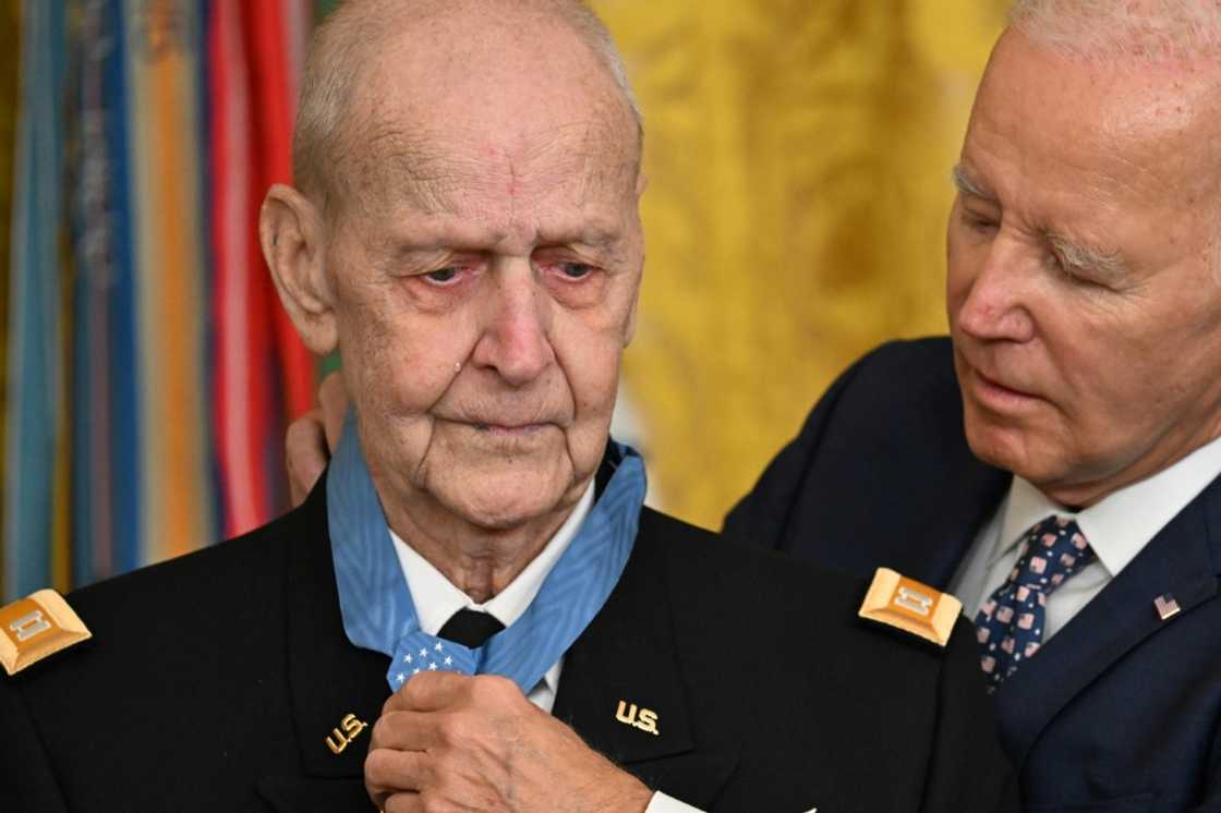 President Joe Biden presented a Vietnam War veteran with the top US military honor earlier this week