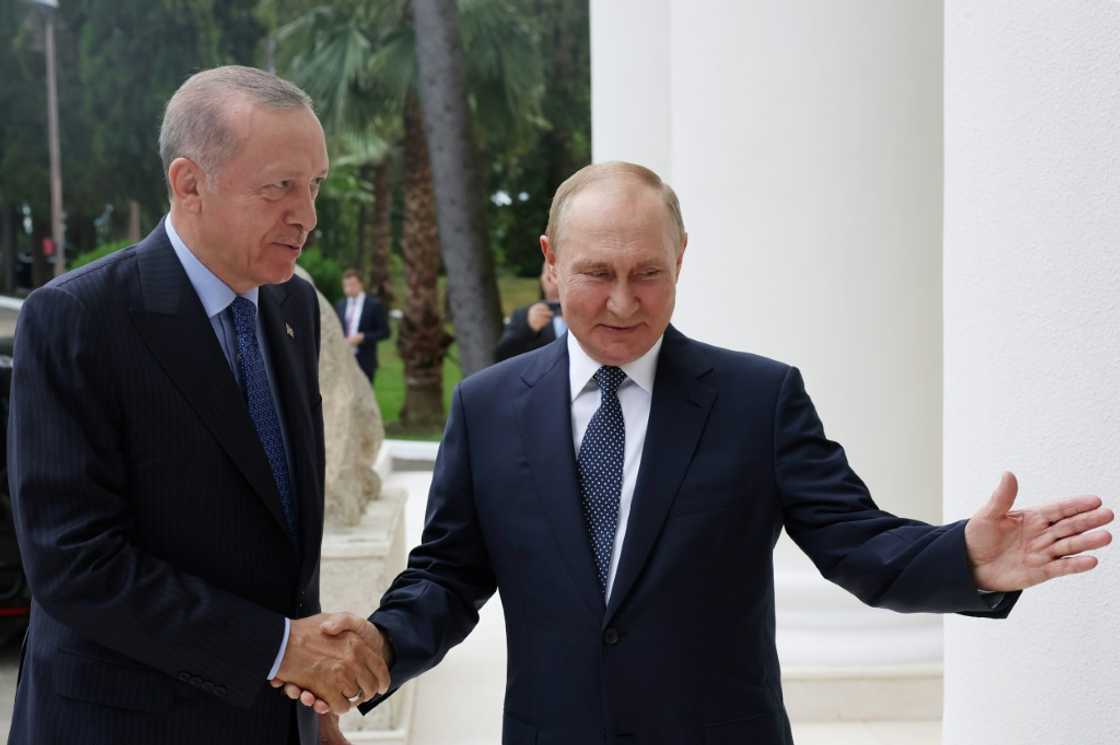 Turkish President Recep Tayyip Erdogan has met Russian leader Vladimir Putin three times in three months Turkish President Recep Tayyip Erdogan has met Russian leader Vladimir Putin three times in three months