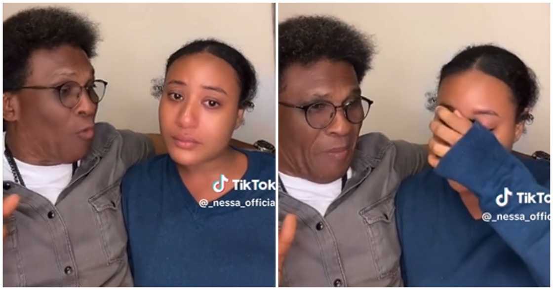 Photo of Ghanaian lady and her dad Photo of Ghanaian lady and her dad