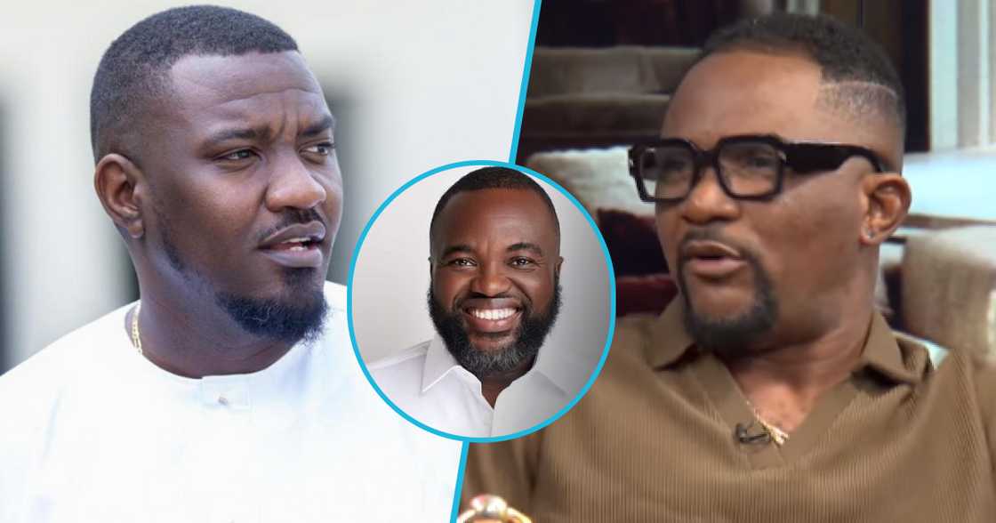 Photos of John Dumelo (L), Fred Nuamah (M), and Mr Logic (R). Photos of John Dumelo (L), Fred Nuamah (M), and Mr Logic (R).