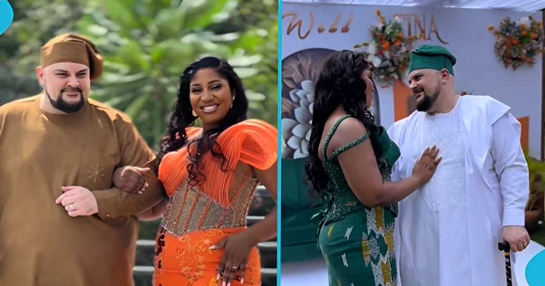 Travis and Ernestina, pretty Ghanaian lady, ties the knot, American boyfriend, traditional wedding