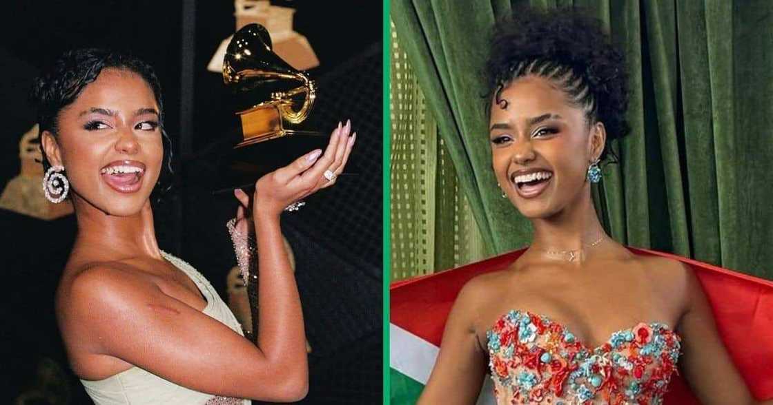 Tyla keeps a packet of maize meal in her handbag Tyla keeps a packet of maize meal in her handbag