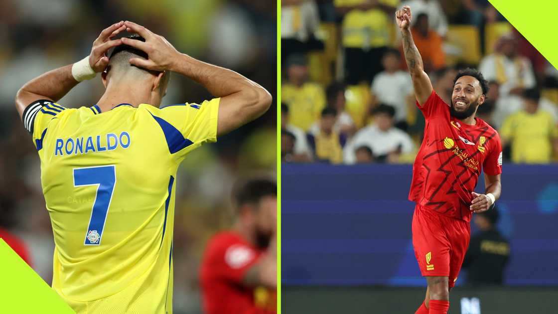 Pierre-Emerick Aubameyang shone brightest as Cristiano Ronaldo's Al-Nassr stumbled to their first loss in the Saudi Pro League.