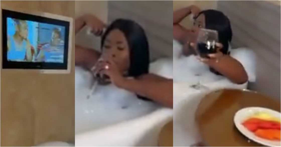 Fella Makafui proves that she's rich as she flaunts her lavish lifestyle in bathroom video