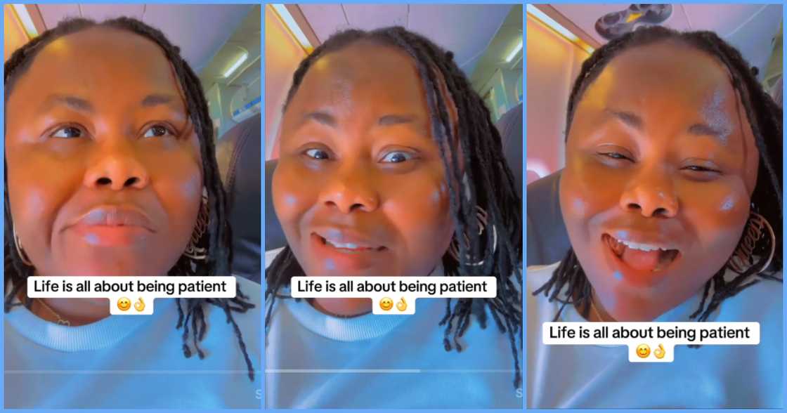 Ghanaian lady in plane Ghanaian lady in plane