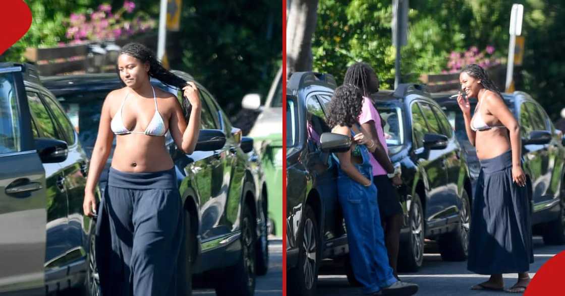 Barack Obama's daughter Sasha snapped while smoking.