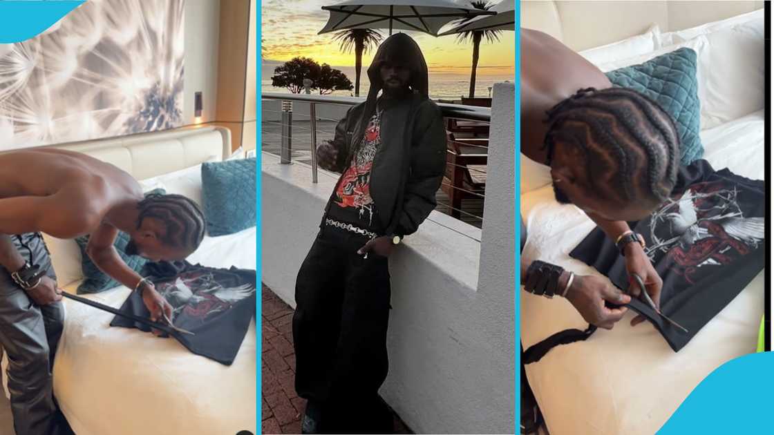 Black Sherif, social media, t-shirt, crop top, Ghanaians, fashion, videos, viral Black Sherif, social media, t-shirt, crop top, Ghanaians, fashion, videos, viral