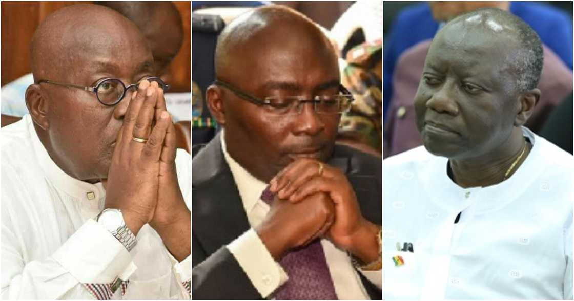 Akufo-Addo, Bawumia and Ofori-Atta are three key members of the Executive arm of government. Akufo-Addo, Bawumia and Ofori-Atta are three key members of the Executive arm of government.