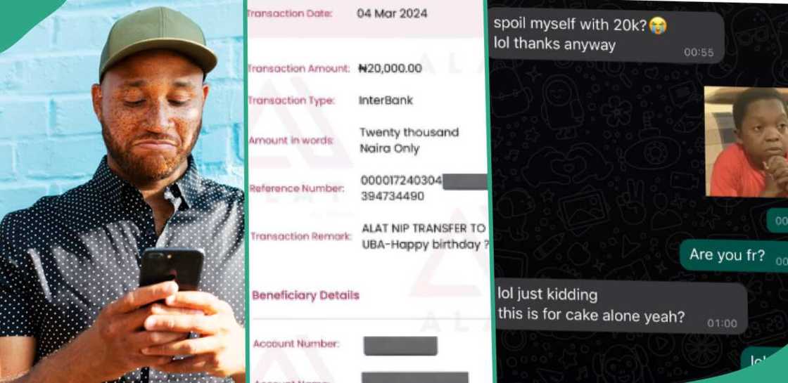 Lady's reply to man who sent her N20,000 as birthday gift. Lady's reply to man who sent her N20,000 as birthday gift.
