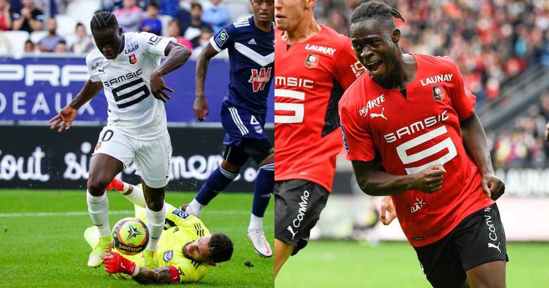 Kamaldeen Sulemana in action for Stade Rennais. SOURCE: Twitter/ @staderennais Kamaldeen Sulemana in action for Stade Rennais. SOURCE: Twitter/ @staderennais