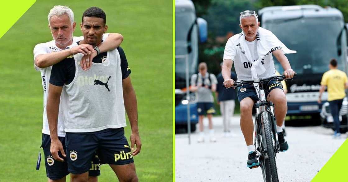 Alexander Djiku and Jose Mourinho at Fenerbahce.