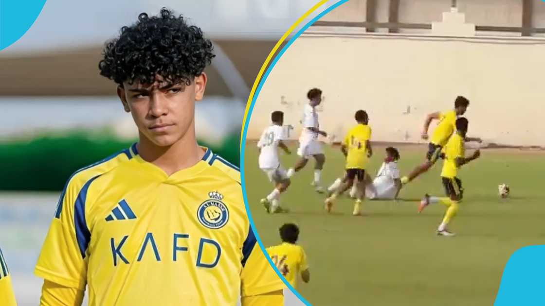Cristiano Ronaldo Jr, Al-Nassr U16, Al Ahli U16, Ronaldo Jr skills, Saudi Arabia, Cristiano Ronaldo, European football academies, social media reactions, Ronaldo family legacy.