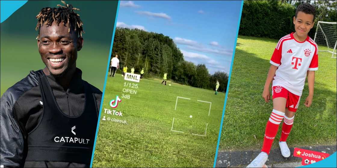 Christian Atsu's son Joshua at training Christian Atsu's son Joshua at training
