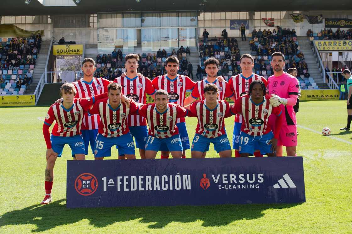 CD Lugo starting lineup for the game against Barakaldo on Sudnay March 9, 2025 including Black Stars of Ghana striker Jerry Afriyie (first from right in the front row) CD Lugo starting lineup for the game against Barakaldo on Sudnay March 9, 2025 including Black Stars of Ghana striker Jerry Afriyie (first from right in the front row)