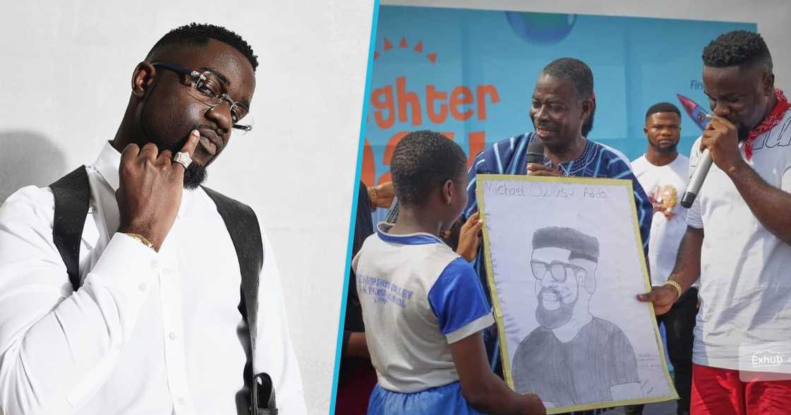 Sarkodie, Student gifts rapper pencil portrait