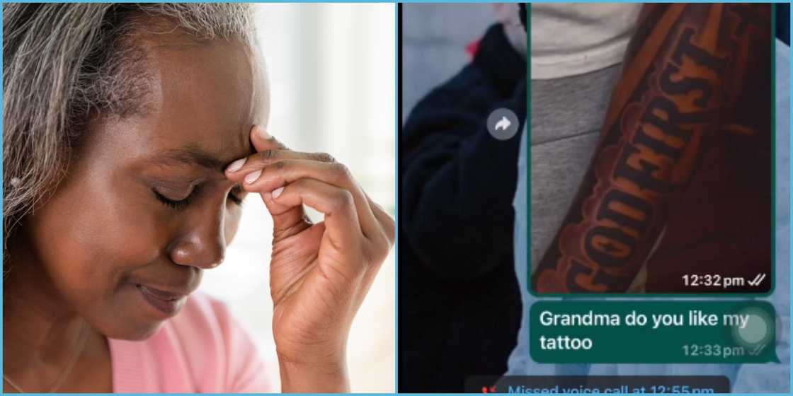 Ghanaian Grandma Threatens To Disown Grandson Over Tattoo On His Arm Ghanaian Grandma Threatens To Disown Grandson Over Tattoo On His Arm